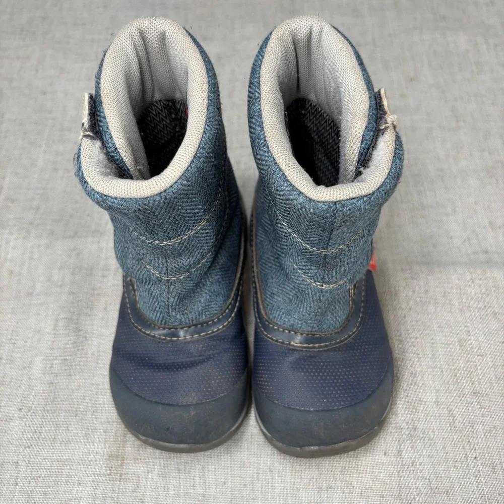 See Kai Run Baker Snow Boots Navy Blue Waterproof Insulated Winter Kids Size 8